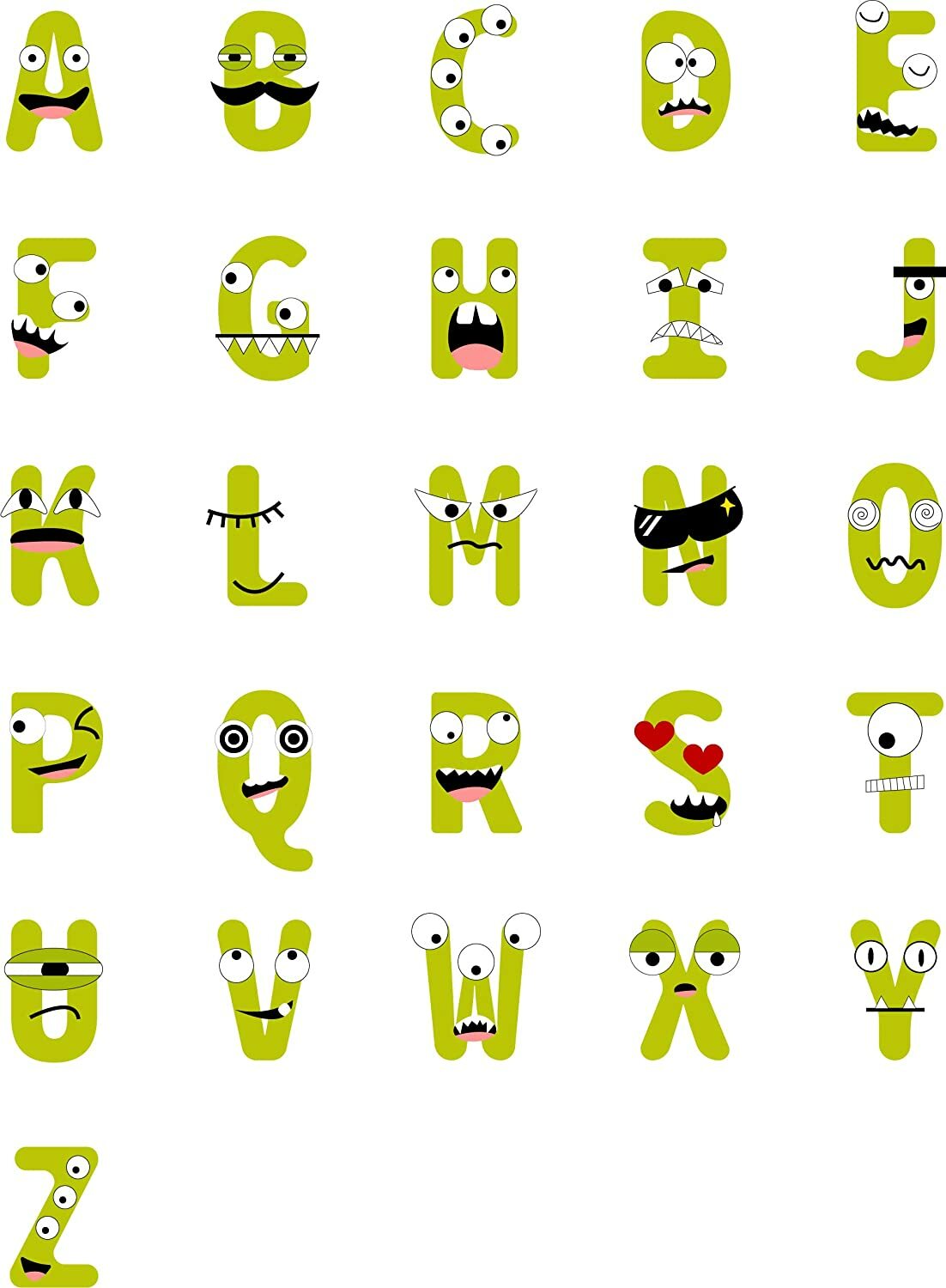 Alphabet ABC Baby Nursery Peel & Stick Wall Art Sticker Decals Kids Nursery Room
