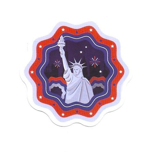 Statue of Liberty Vinyl Sticker New York City Travel Souvenir NYC Patriotic Sun