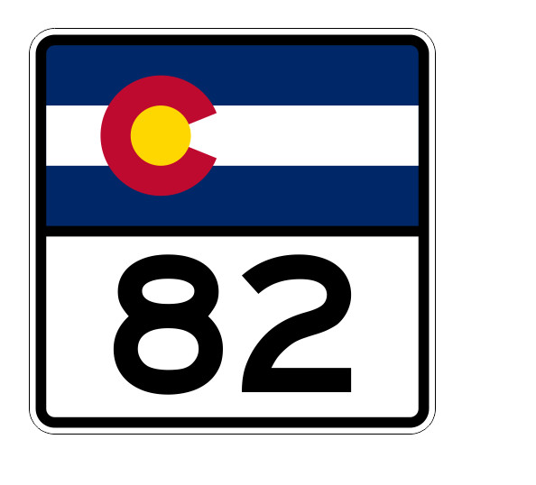 Colorado State Highway 82 Sticker Decal R1823 Highway Sign