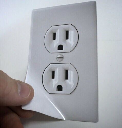 Prank Electric Outlet Sticker Decal