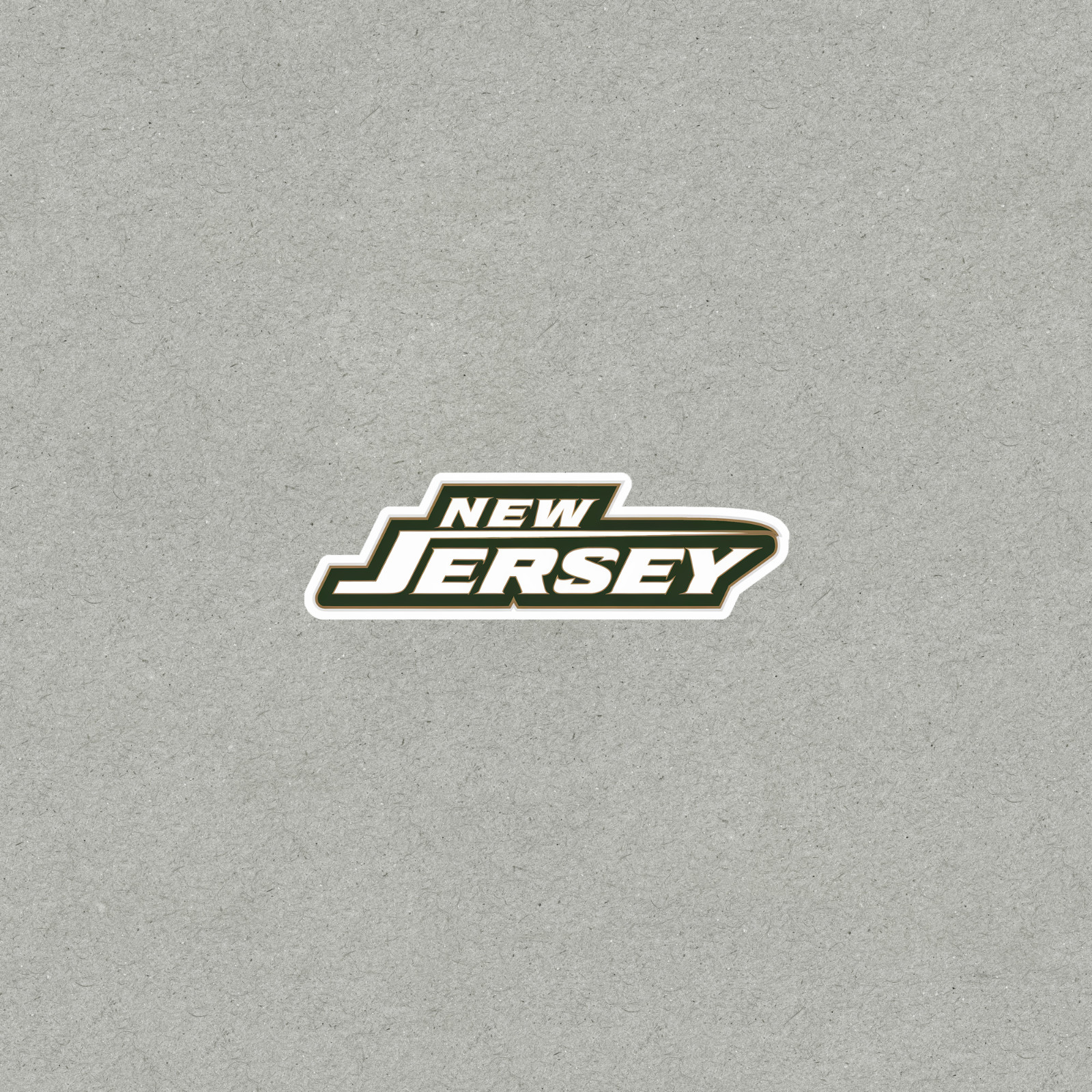 Retro New Jersey Sports Team Sticker – Vintage Green & White Logo Decal #3681