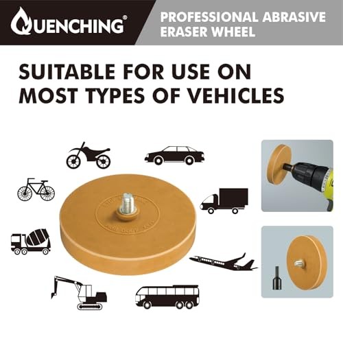 Decal & Emblem Remover for Cars – Drill-Powered Eraser Wheel for 1Pcs Solid