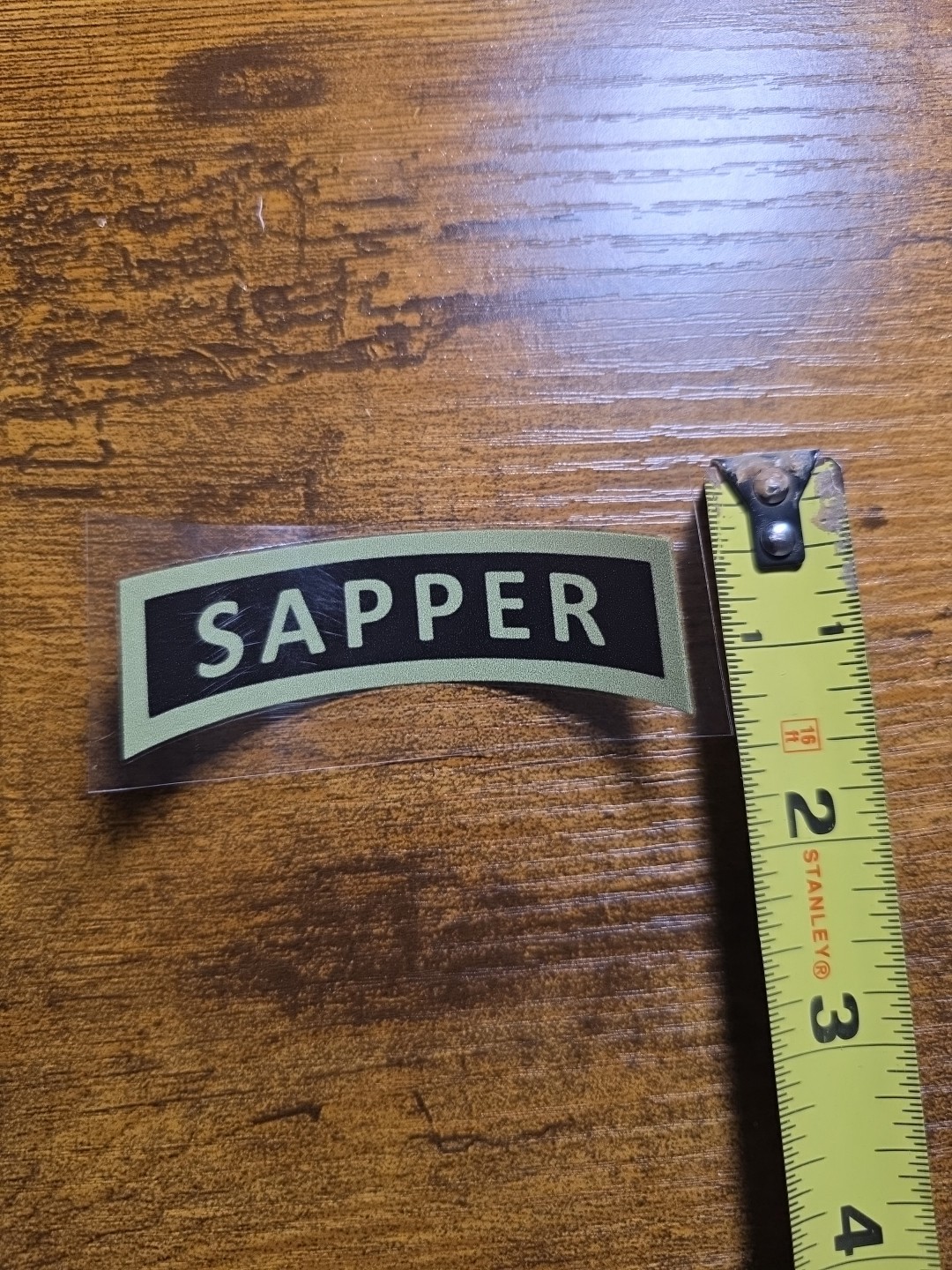 Sapper Tab Subdued 3in UV DTF Decal Waterproof Made In USA