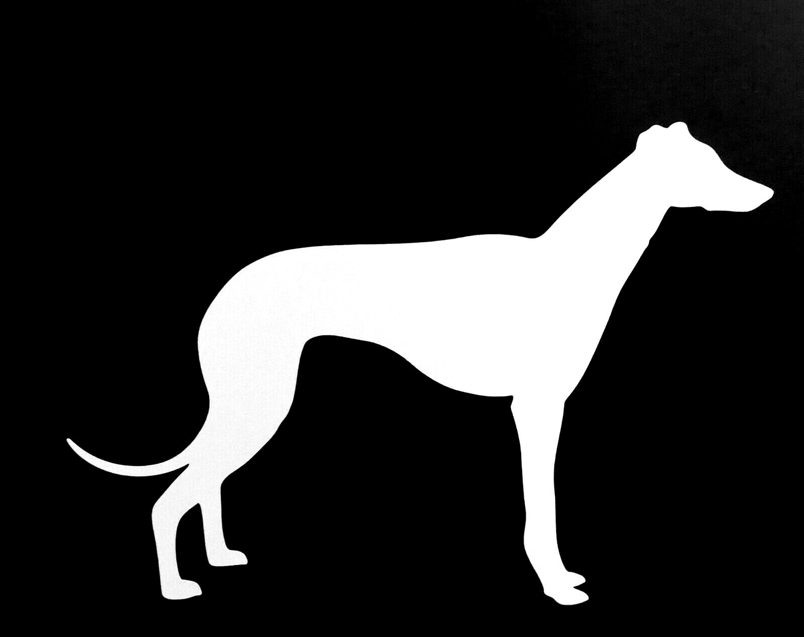 PERSONALIZED DOG'S NAME-GREYHOUND SILHOUETTE/ VINYL DECAL STICKER 5 1/2 Inch