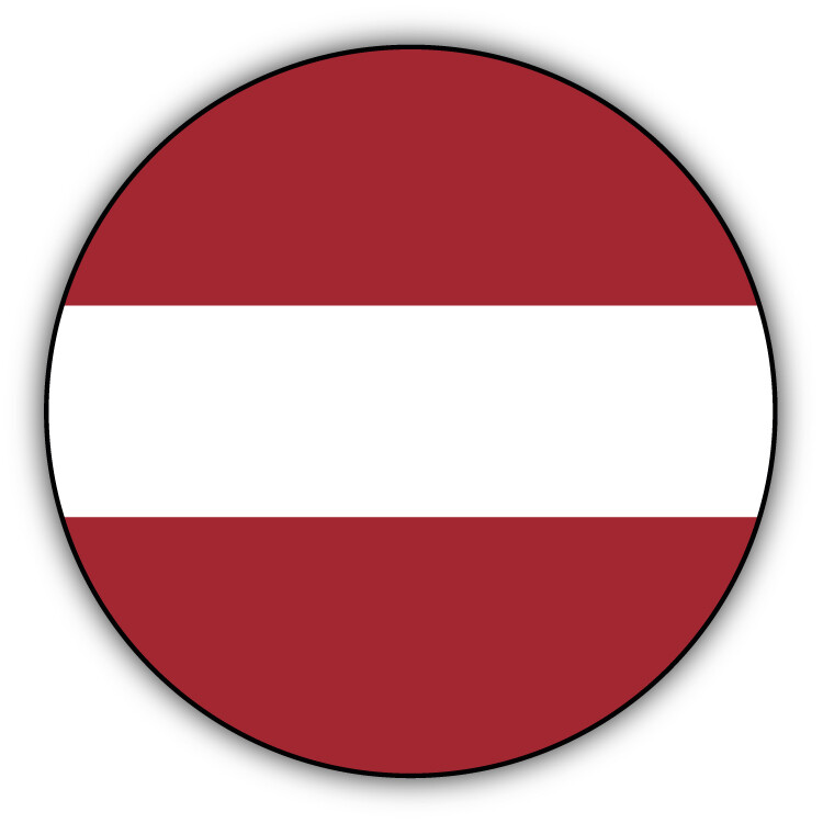Latvia Round Flag Car Bumper Sticker Decal