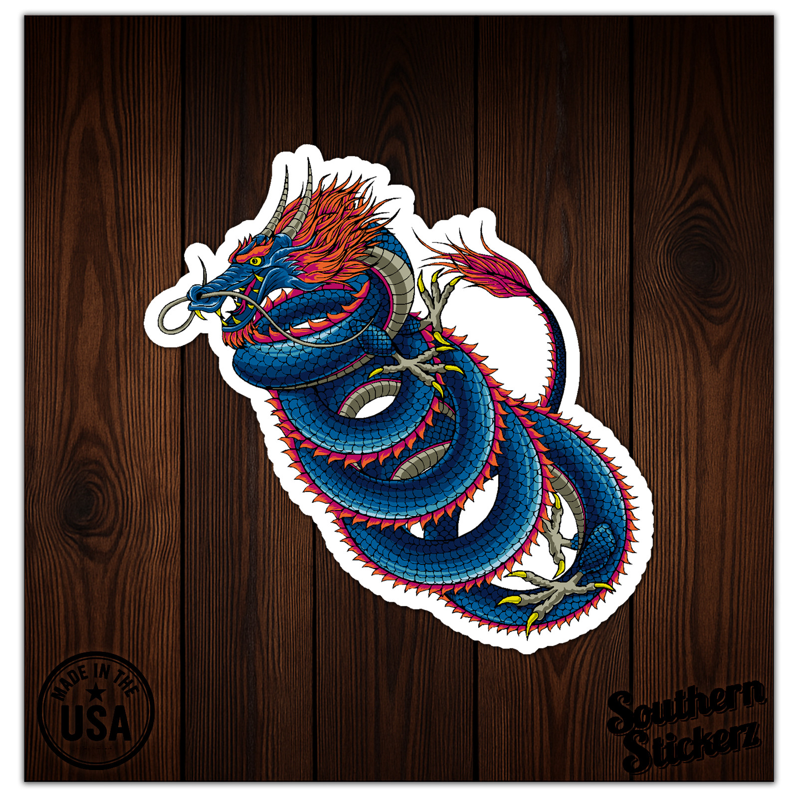 Chinese Oriental Dragon – Vinyl Decal Sticker – Car Window Laptop – ebn8204