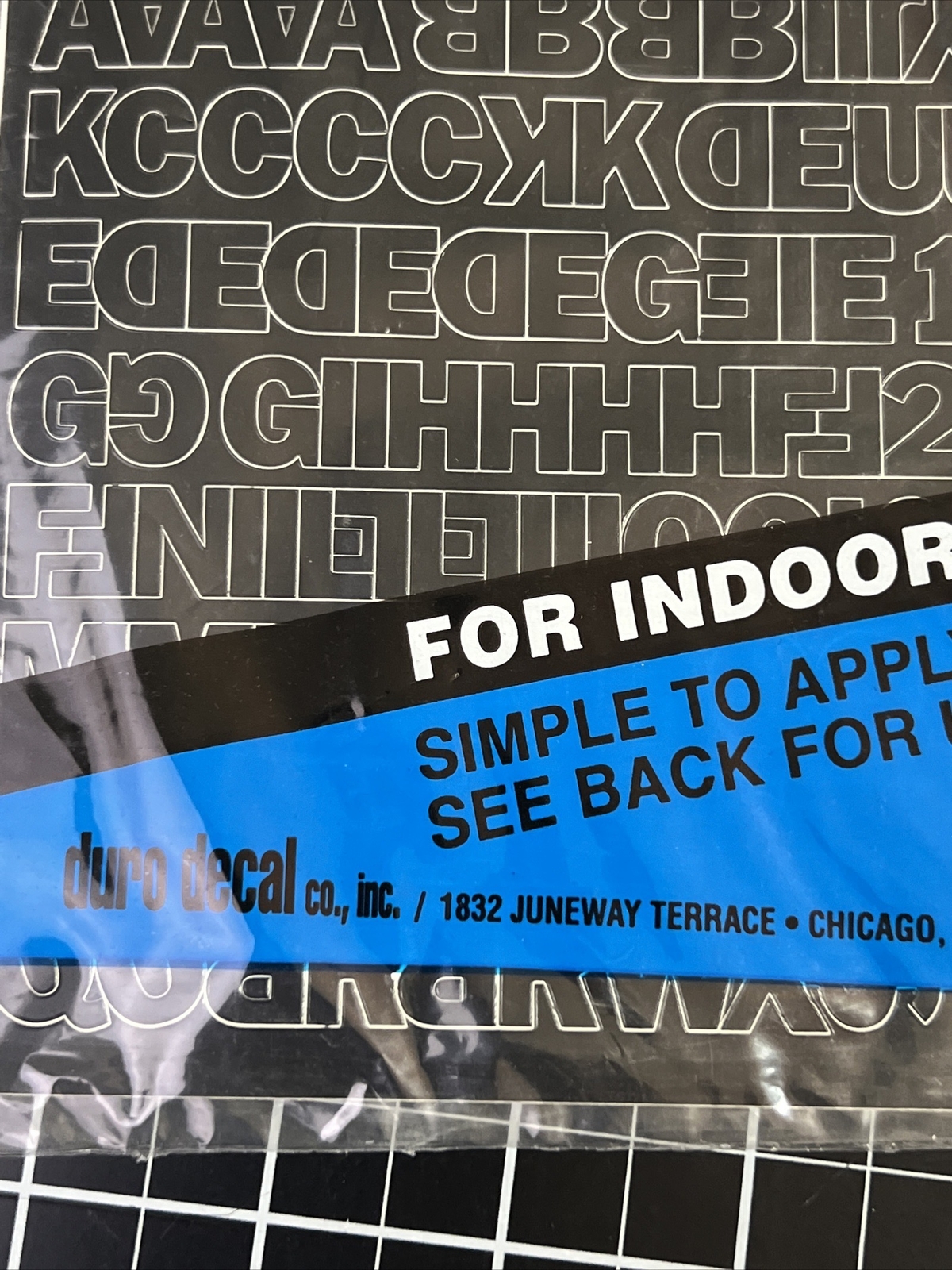 GOTHIC BLACK Adhesive Vinyl Letters & Numbers 1/2" INDOORS OUTDOORS SEALED