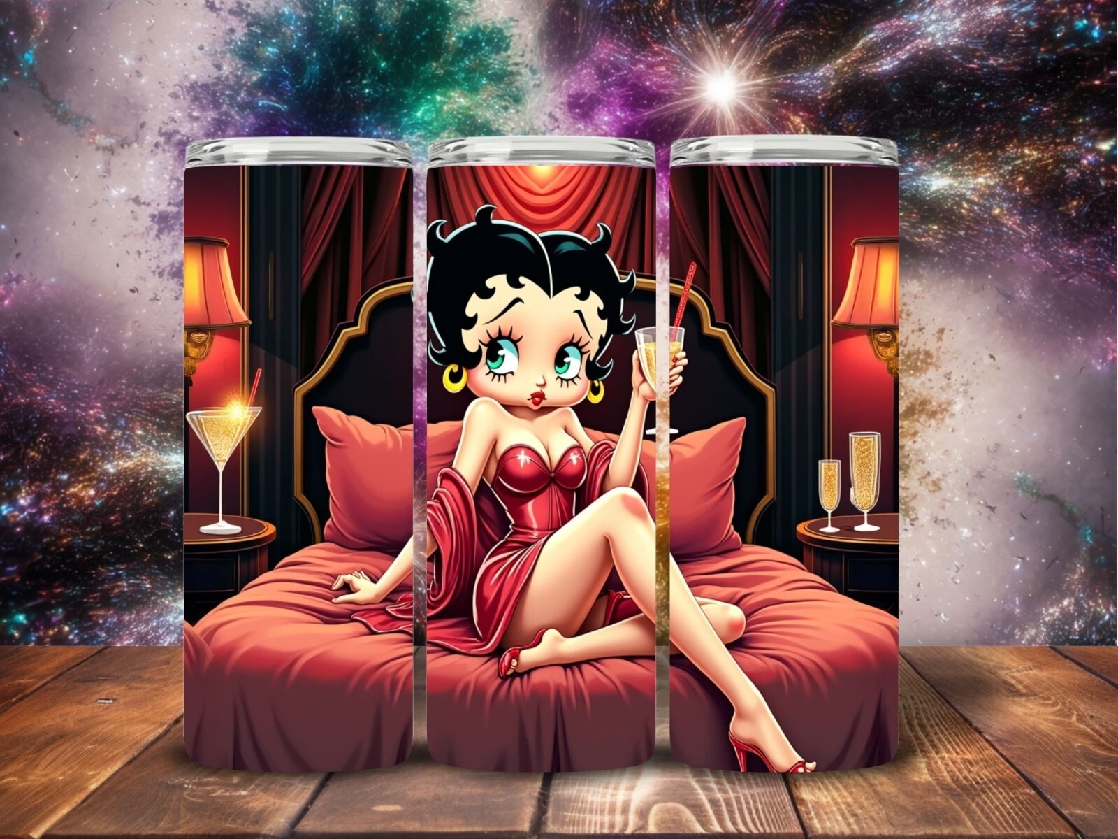 #1 – Betty Boop Skinny 20oz Tumbler, Sublimation, Heat Transfer, Seamless Design