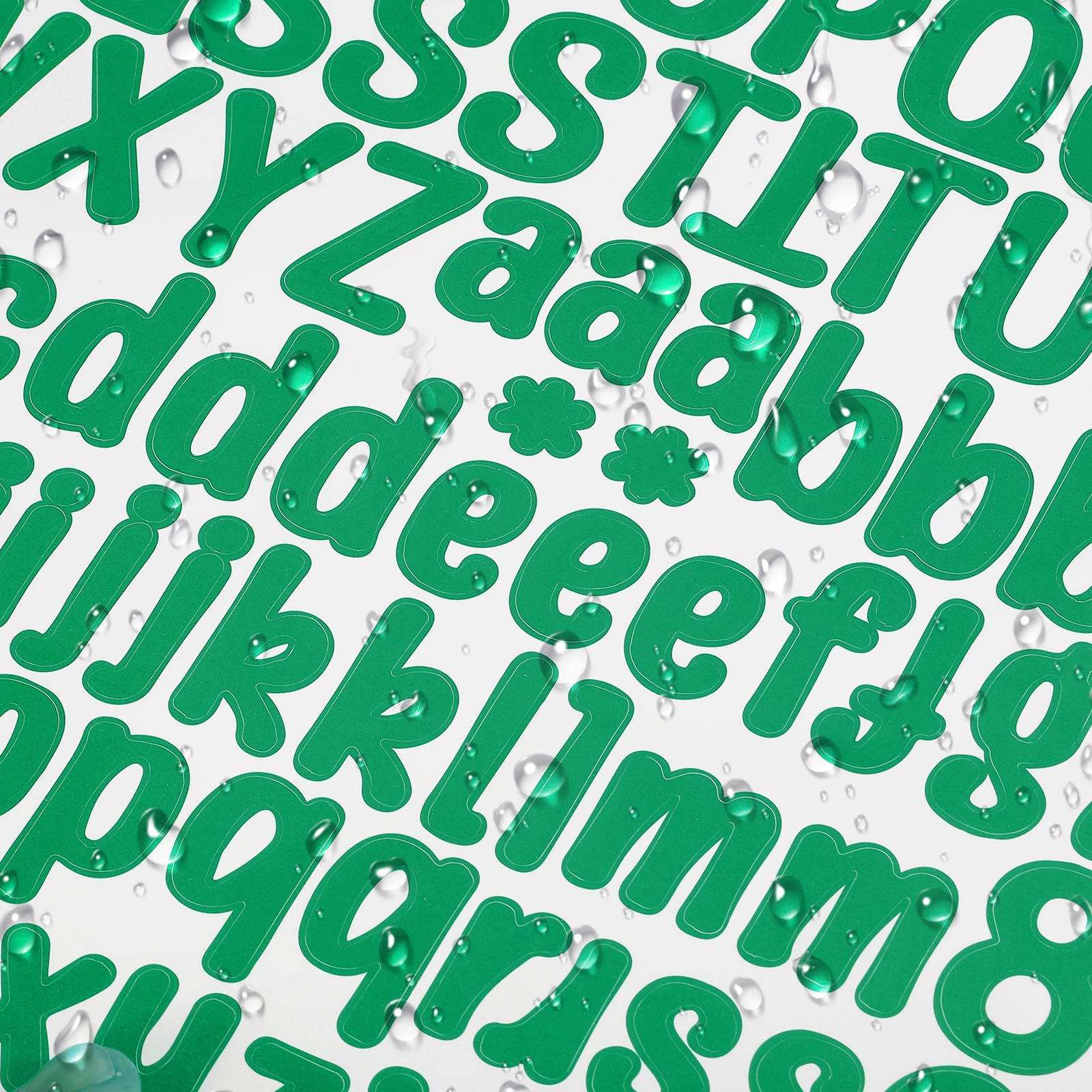 Alphabet Stickers 1", 12 Sheets, Dark Green