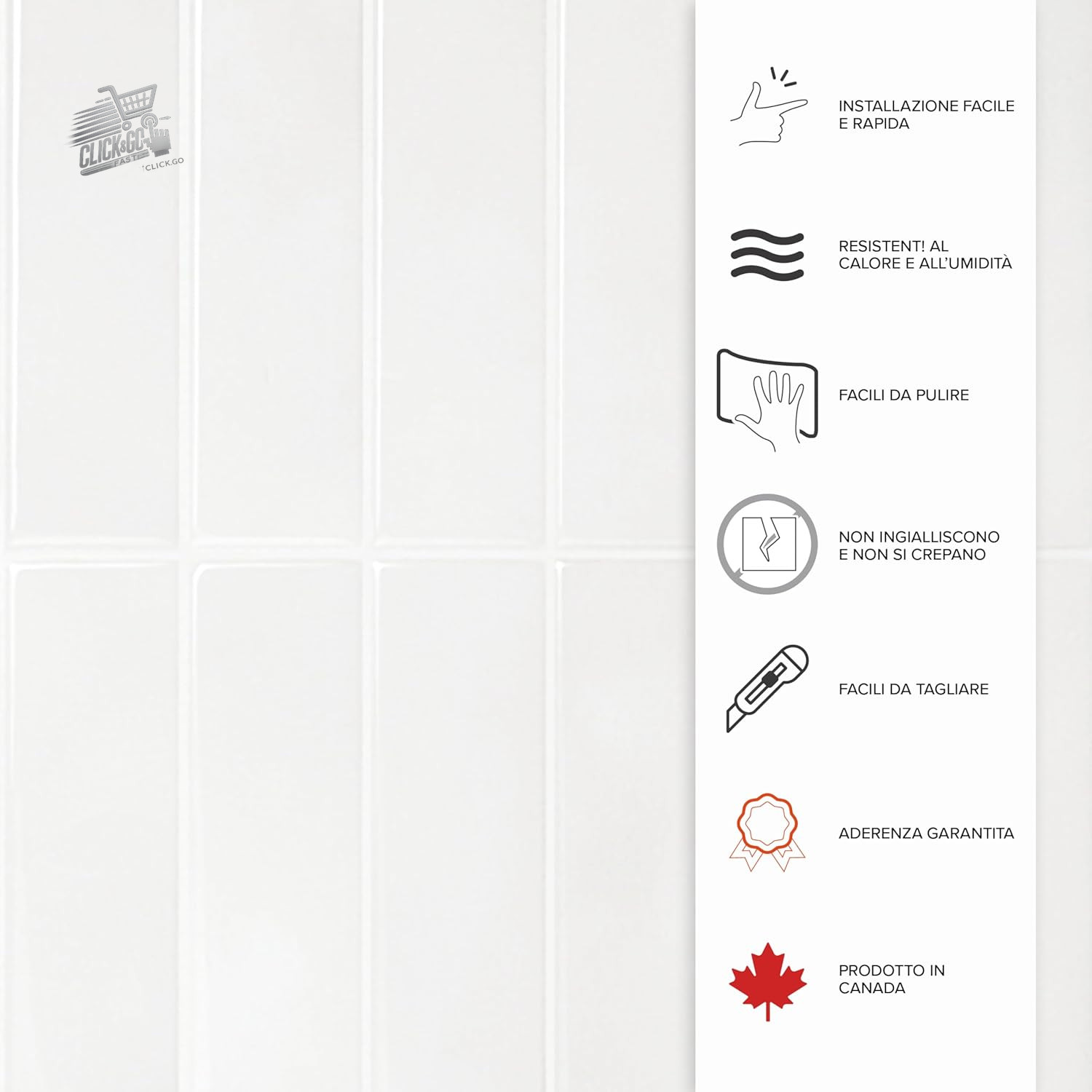 Credence – Kitchen Wall Sticker, Vintage, Multicolor, 3D, 5 Stickers From