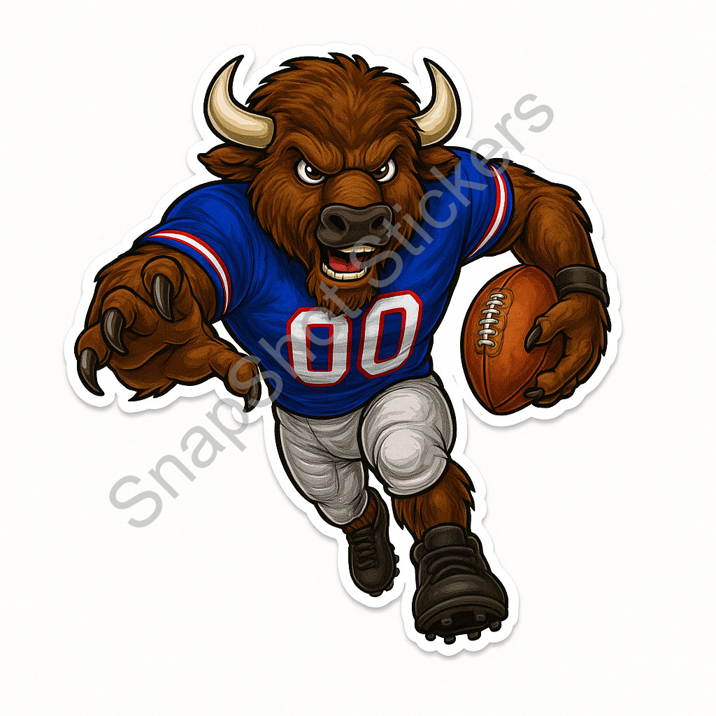 Buffalo Blue Red Football Weather Resistant Vinyl Sticker/Decal 12
