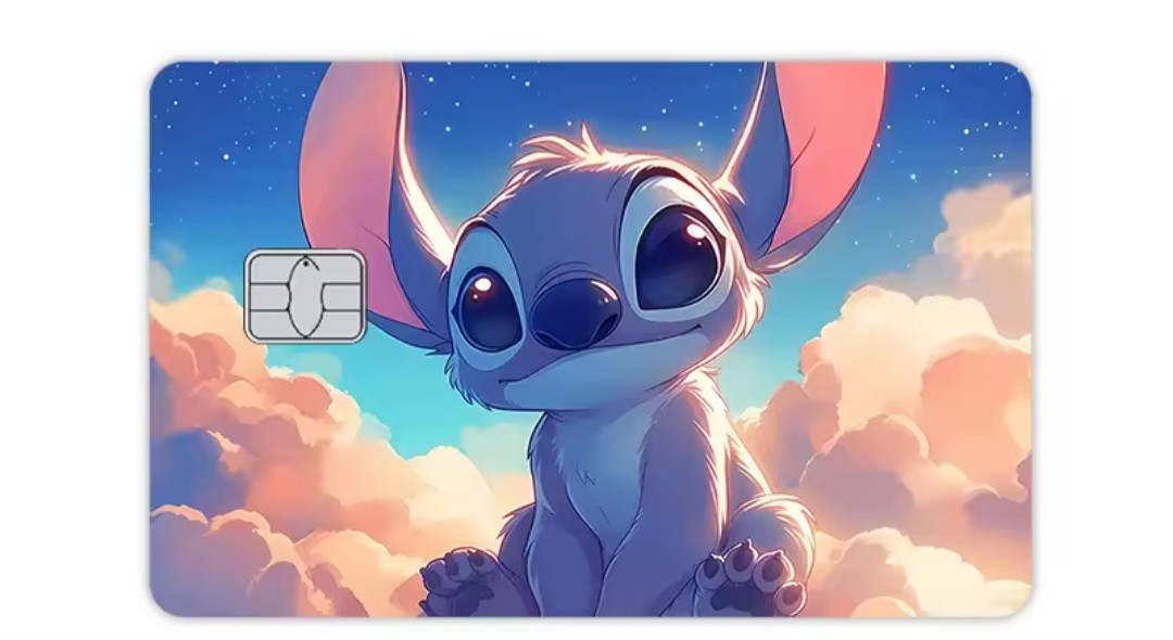 Stitch Themed Credit Debit Card Sticker Skin Small Chip Free Shipping