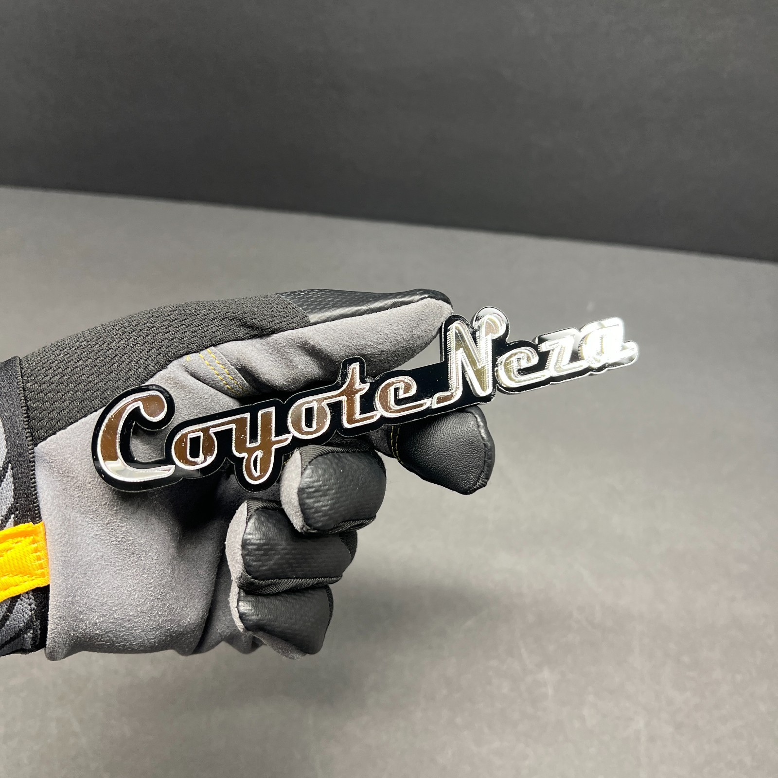 Custom Acrylic Car Badge – with Personalized Text Laser Cut Multi Color Emblem
