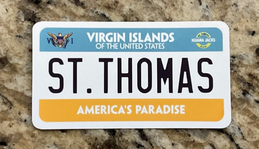 St Thomas Caribbean Virgin Islands Custom Stickers Vacation Cruise Island Tropic
