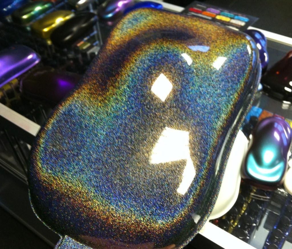 VViViD Gloss Rainbow Black Metallic Sparkle Vinyl Adhesive Wrap (2ft x 5ft)