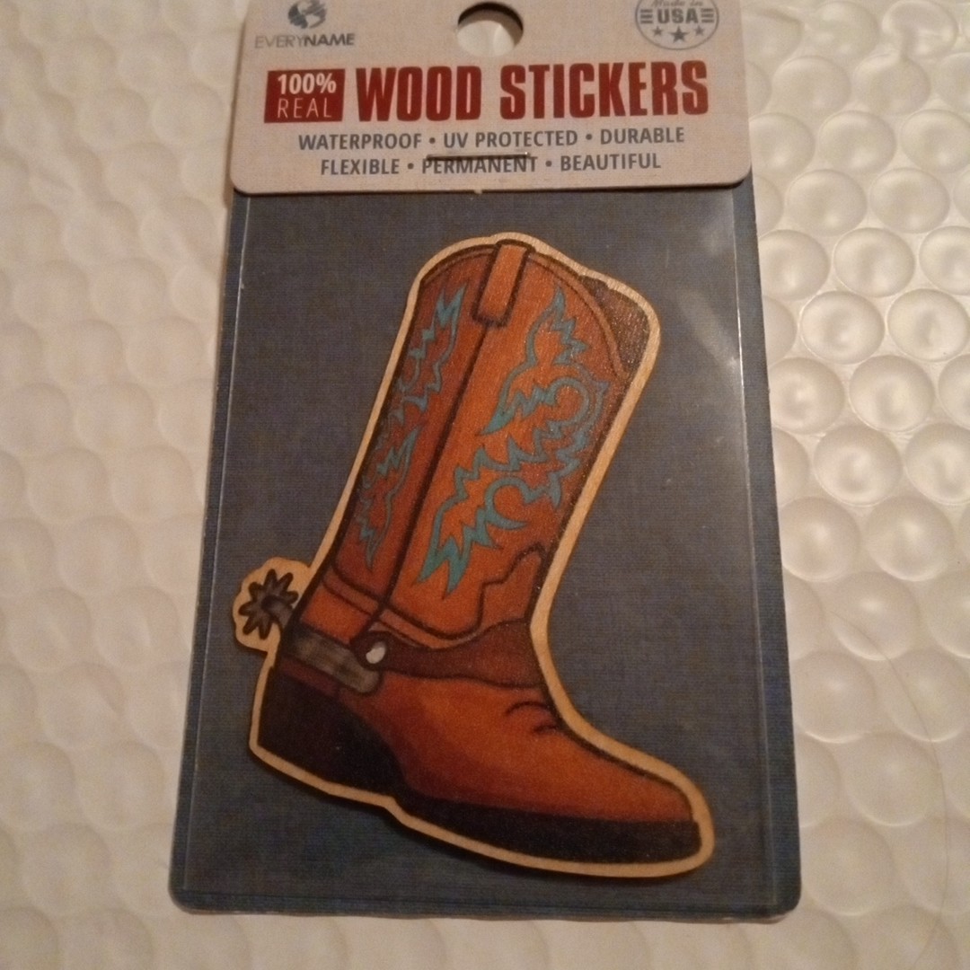Flexible Wood Sticker Adheres To Flat Or Curved Smooth Surface Waterproof