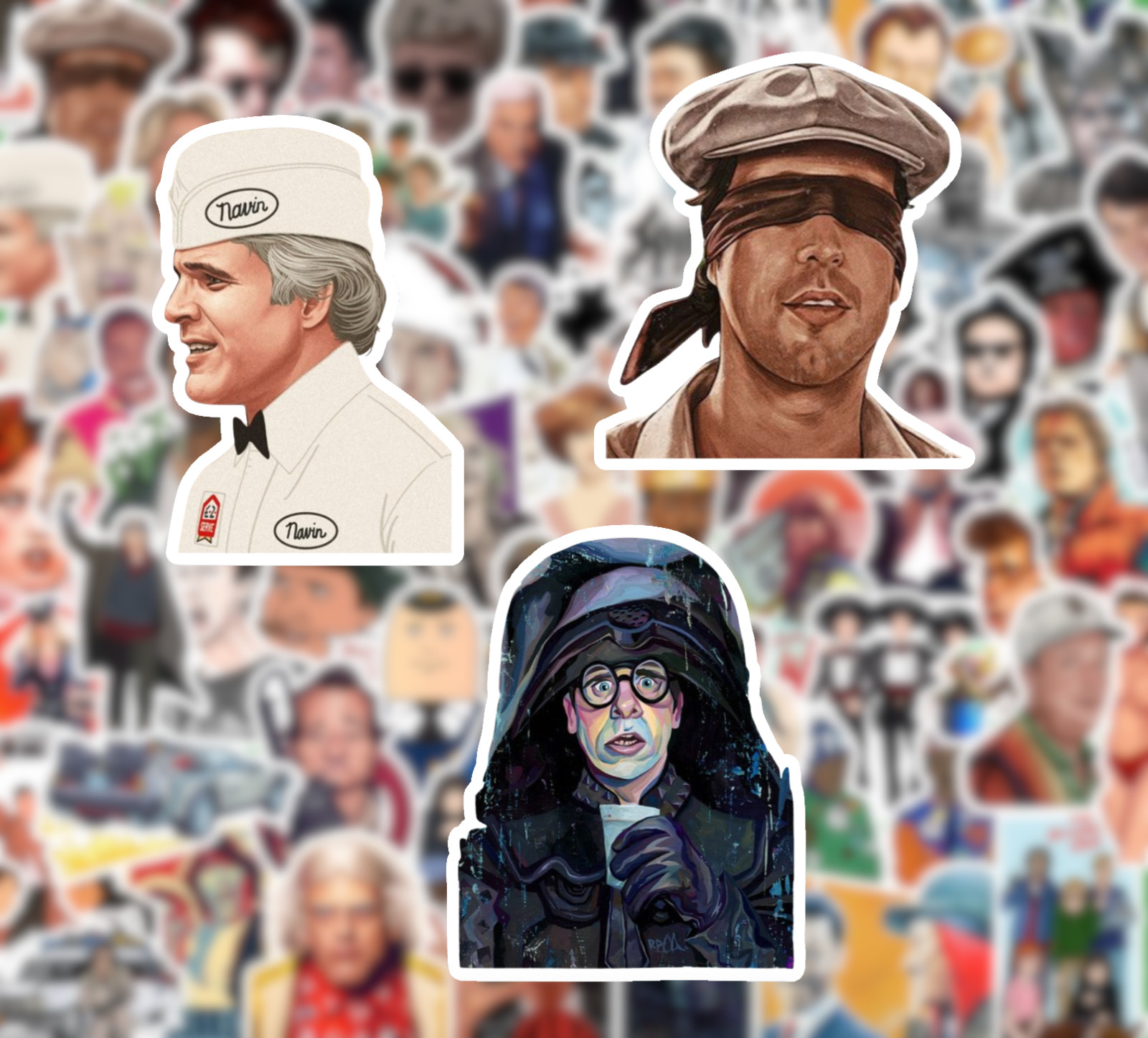 25/50 80's Comedy Movie Sticker Pack-Waterproof Vinyl-Breakfast Club Ghostbuster
