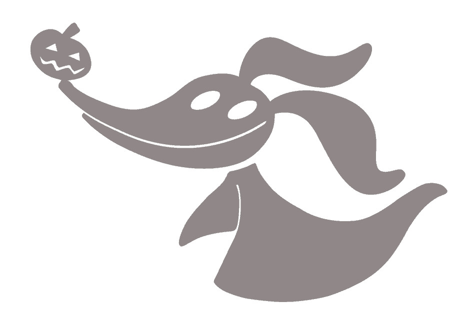 ZERO DOG GHOST, JACK SKELLINGTON'S DOG, NIGHTMARE, Decal Sticker for Car, Laptop