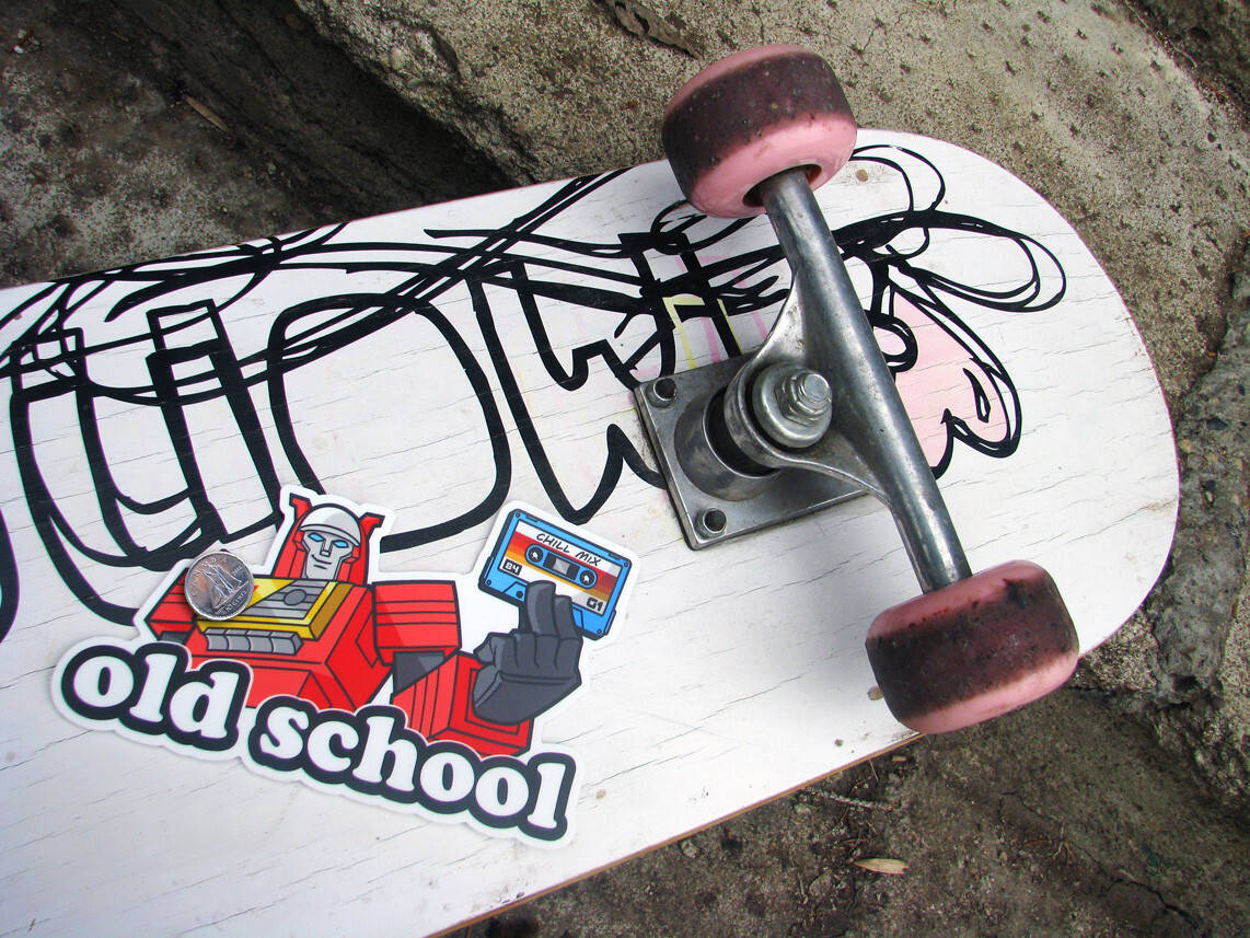 "Old School" Vinyl Sticker 80s Blaster Transformers AutoBot Skateboard Decal