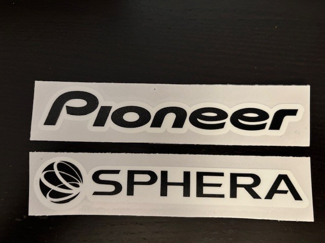 Pioneer Sphera 2pc Sticker Set 6"x1" Dolby Spatal Audio
