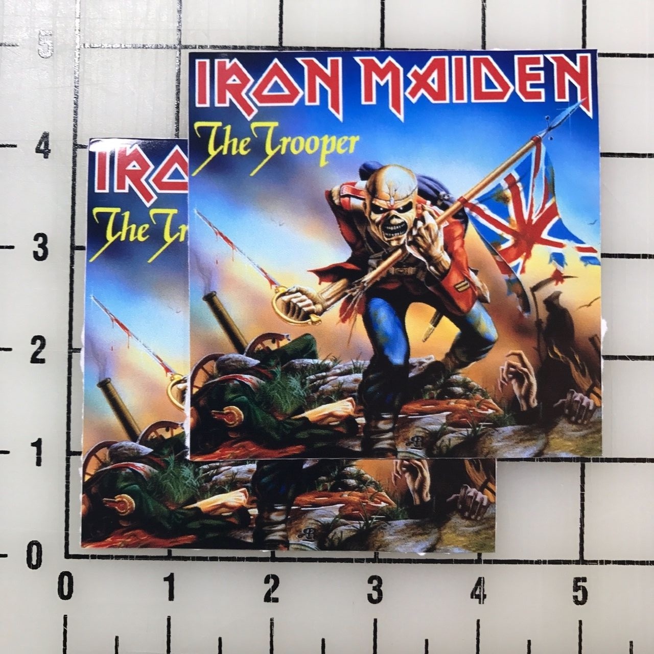 Iron Maiden The Trooper 4" Wide Vinyl Decal Sticker BOGO