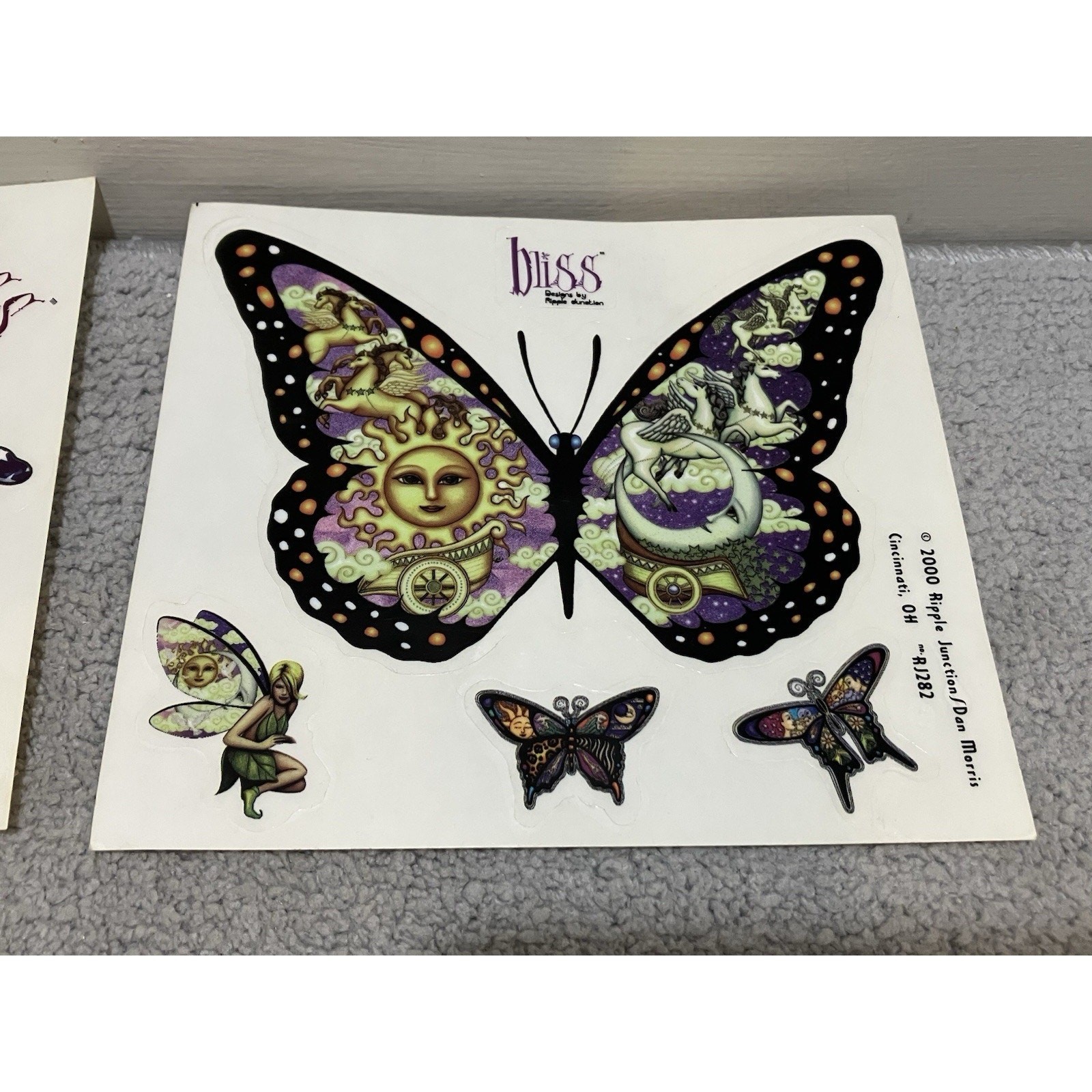 Ripple Junction Bliss Sticker Decal Window Computer Lot of 4 Dan Morris Art 1999