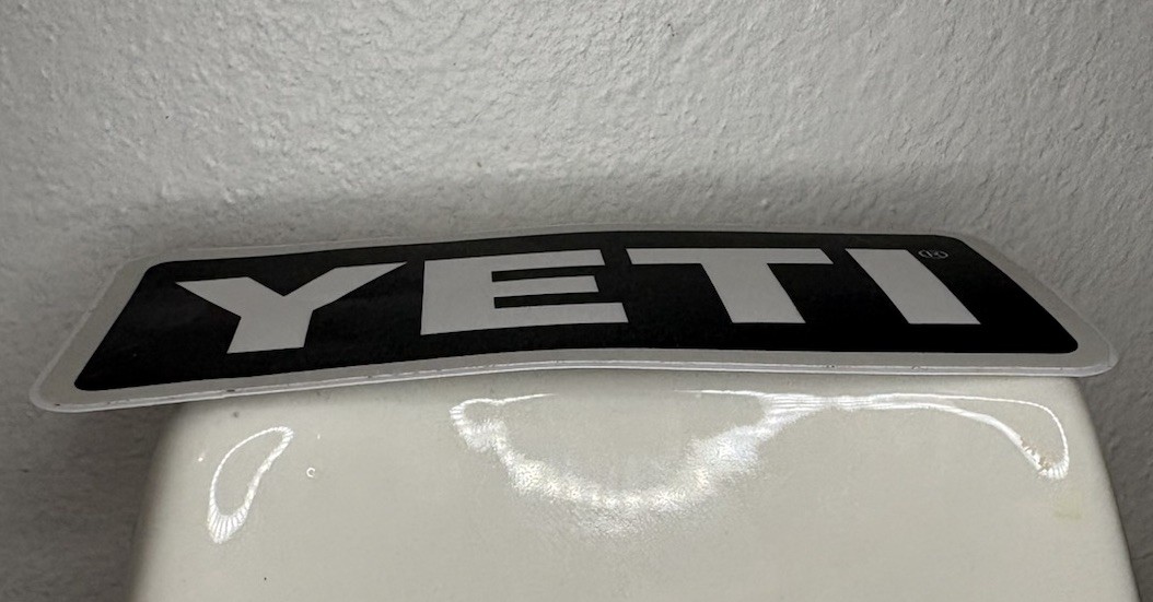 YETI Original Decal 4’ in x 1.75’ in – NAVY/WHITE Vinyl Sticker – Fast Shipping