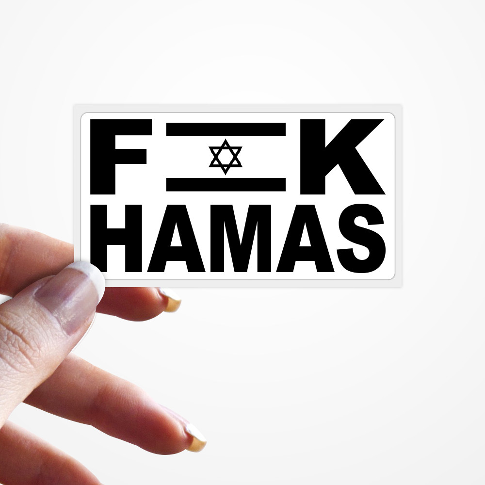 " F HAMAS" Anti Hamas, Pro Israel Support Bulk Statement Protest Stickers Packs