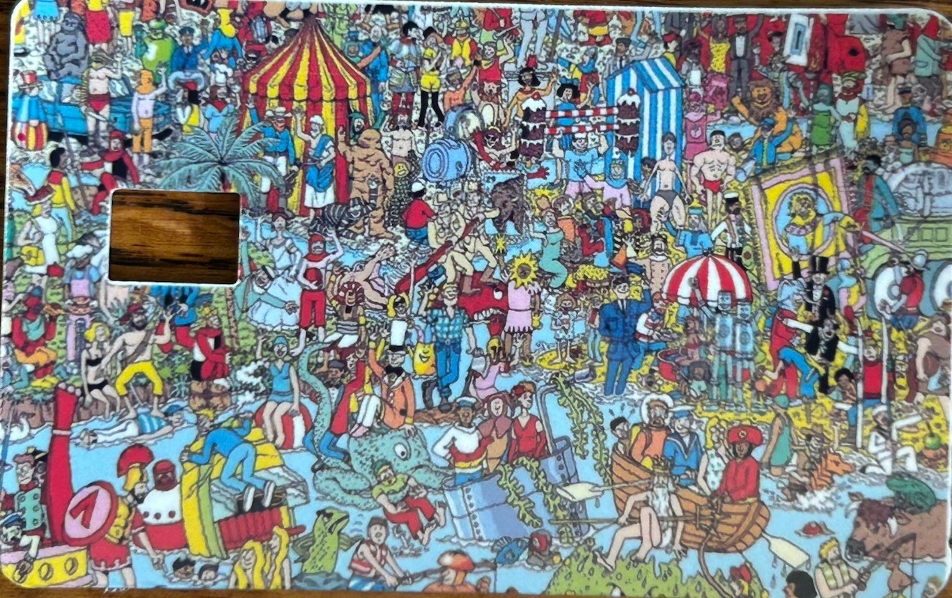 Where’s Waldo Beach Credit Debit Card Skin Cover Sticker Chip Funny Decal