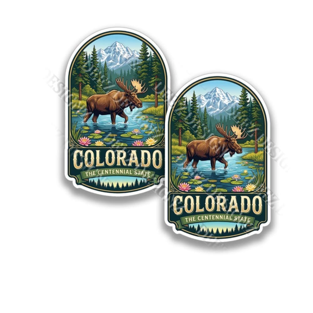 Colorado Moose Vinyl Decal Wildlife Sticker 2 Pack 44279