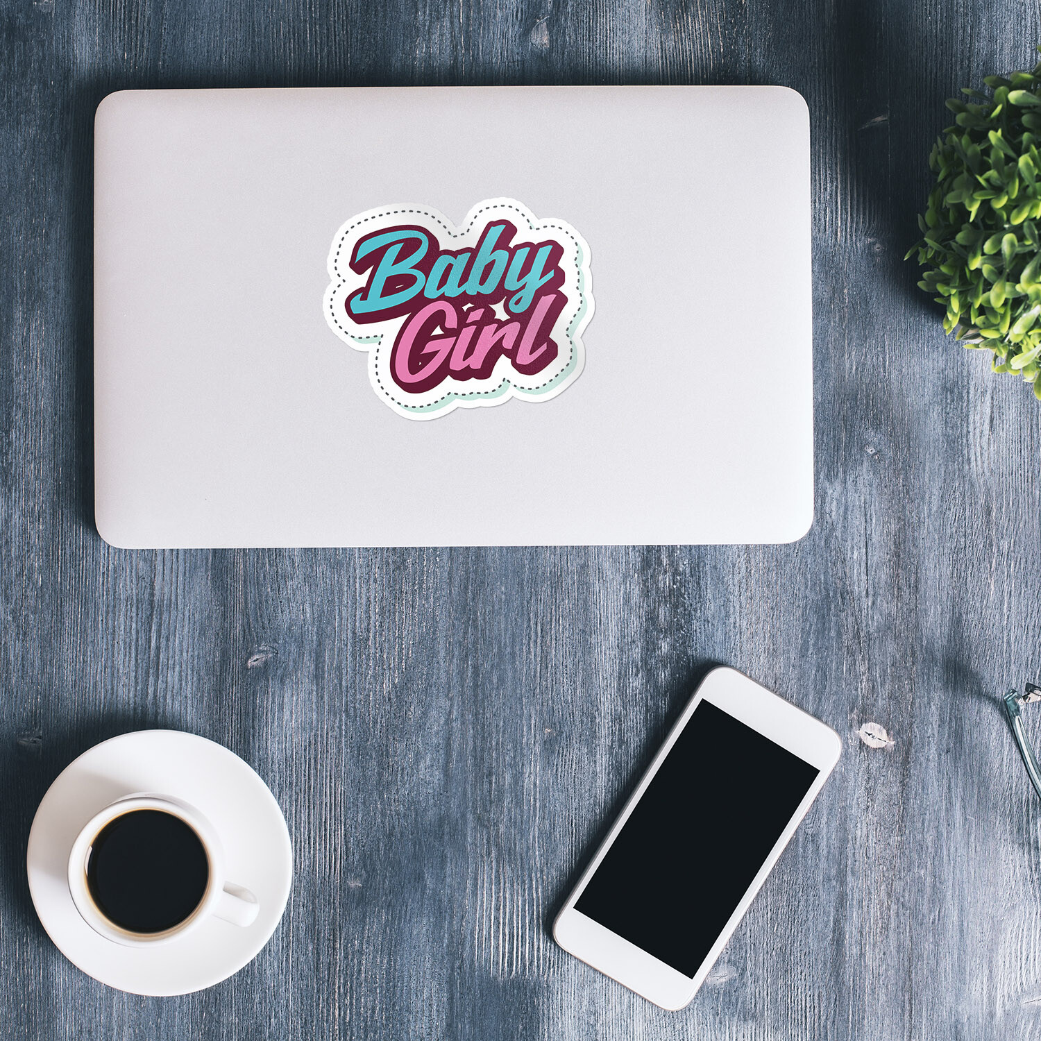 Baby Girl Car Bumper Vinyl Sticker Decal