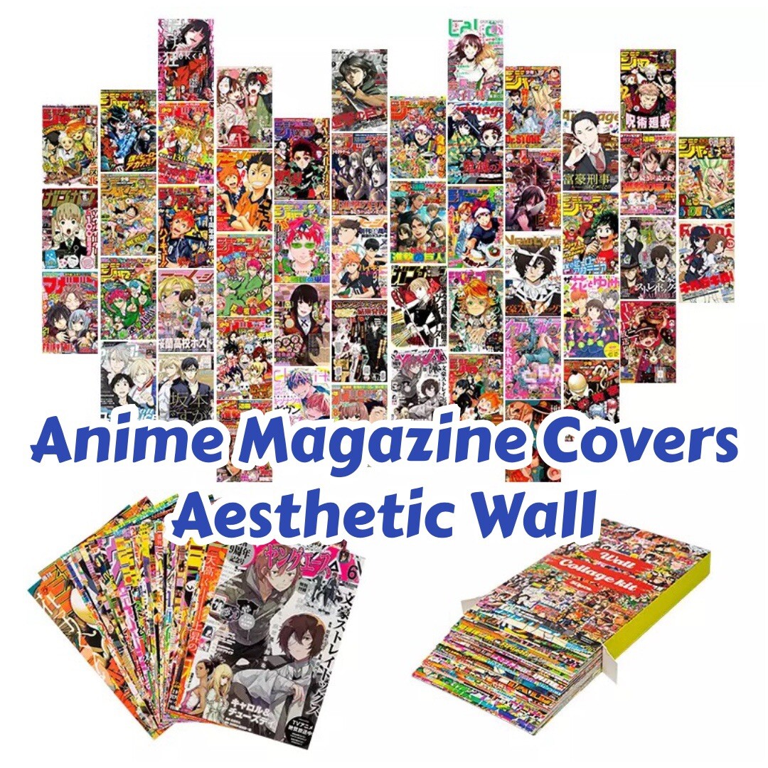 50Pcs Anime Magazine Covers Aesthetic Wall Collage Kit Manga Art Decoration