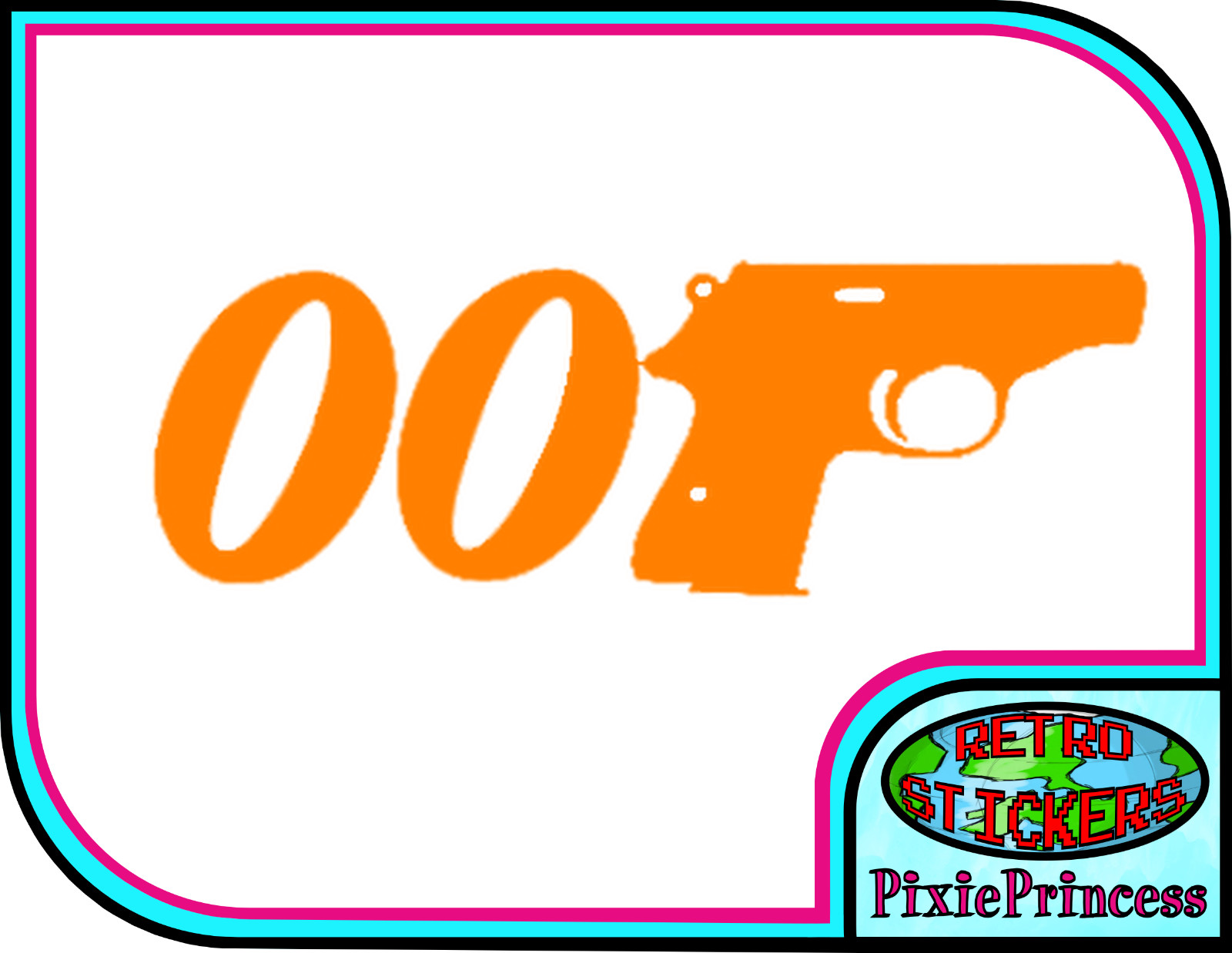 007 James Bond C Vinyl Sticker Laptop Car Van Truck Wall Art Poster Window Movie