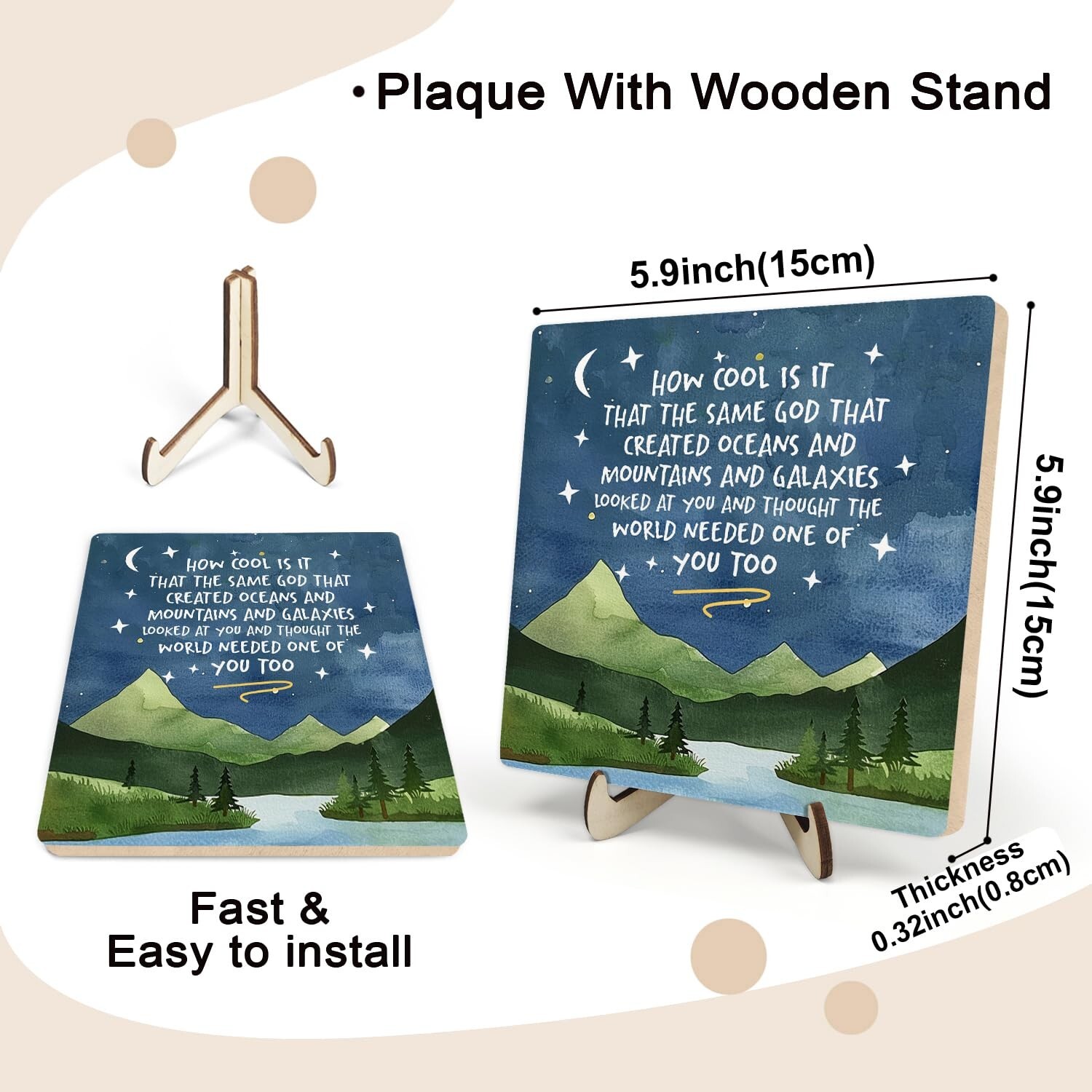 Motivational Quotes Wooden Plaque Sign, How Cool Is It That The Same God Wood…
