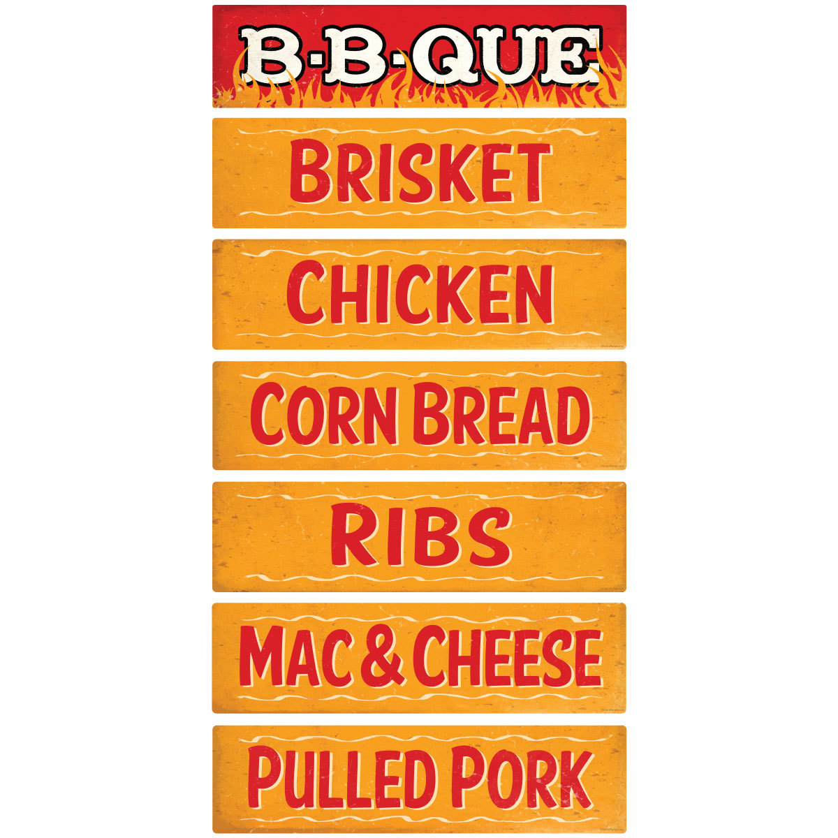 B-B-Que and Sides Horizontal Wall Decal Set Kitchen Decor