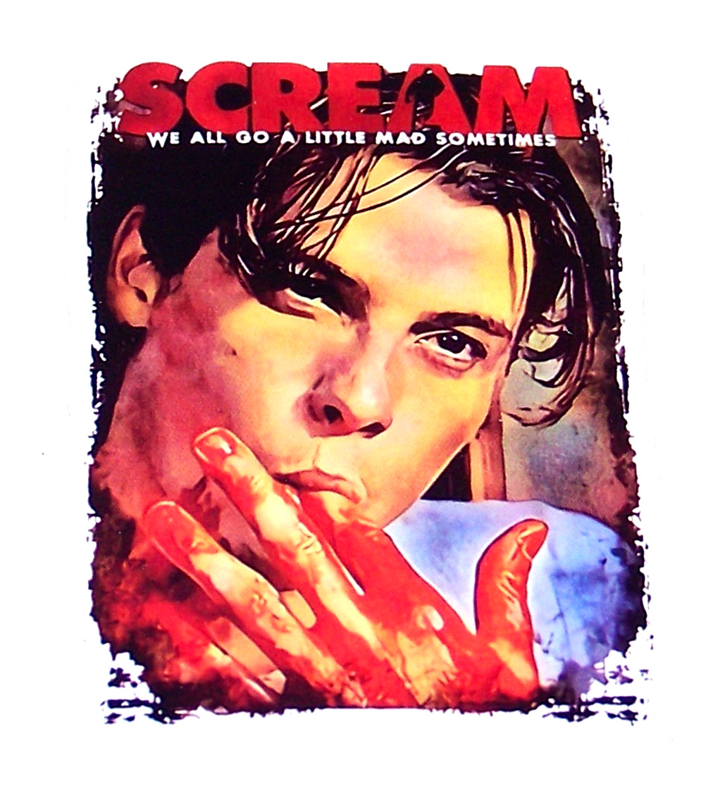 "SCREAM" Cut Sticker Decal Scary Movie Horror Film Ghost Scream Billy Loomis