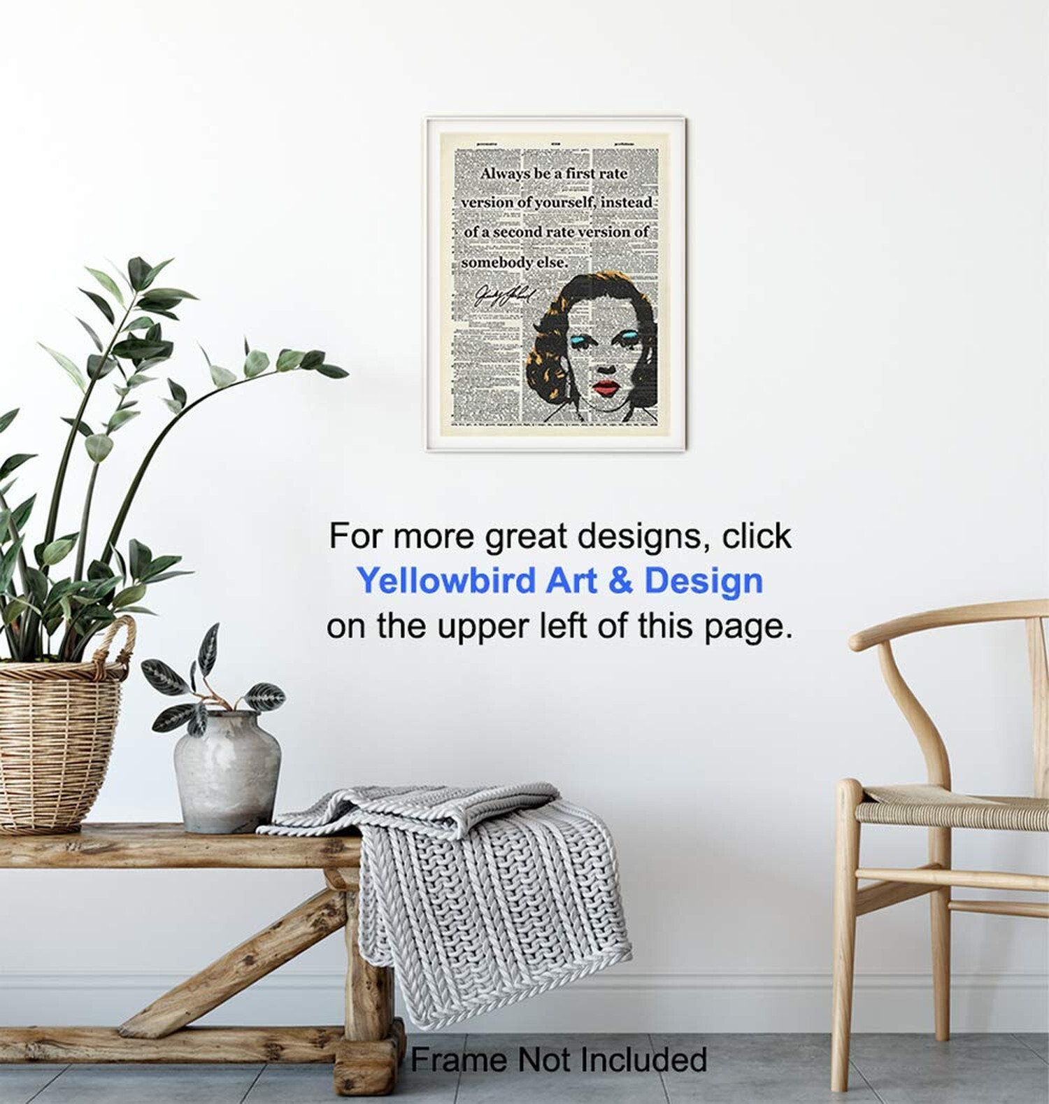 Judy Garland Inspirational Quote Upcycled Dictionary Wall Art Poster Print – …