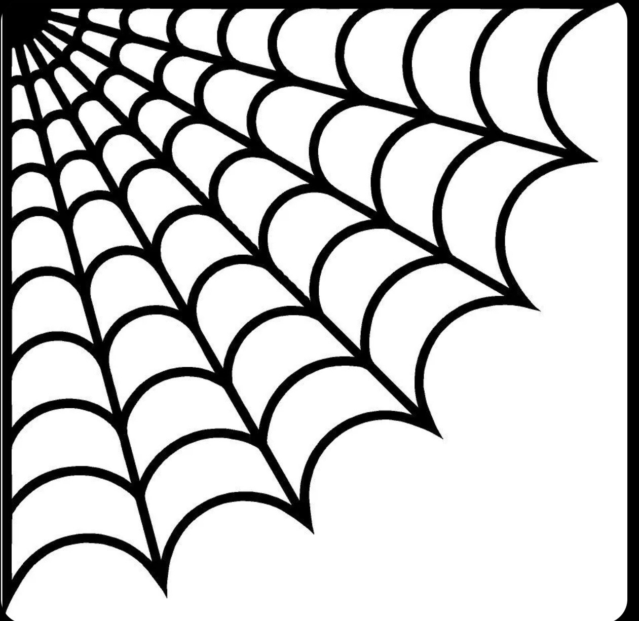 spider web Corner decal sticker 22”