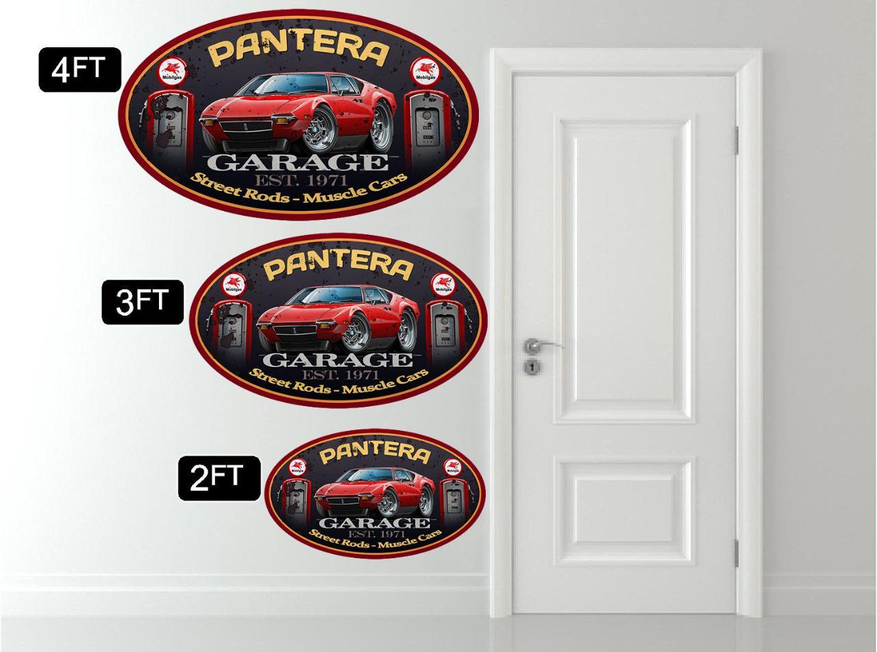 1971 1972 DeTomaso Pantera Exotic Car Garage Sign Wall Art Graphic Sticker