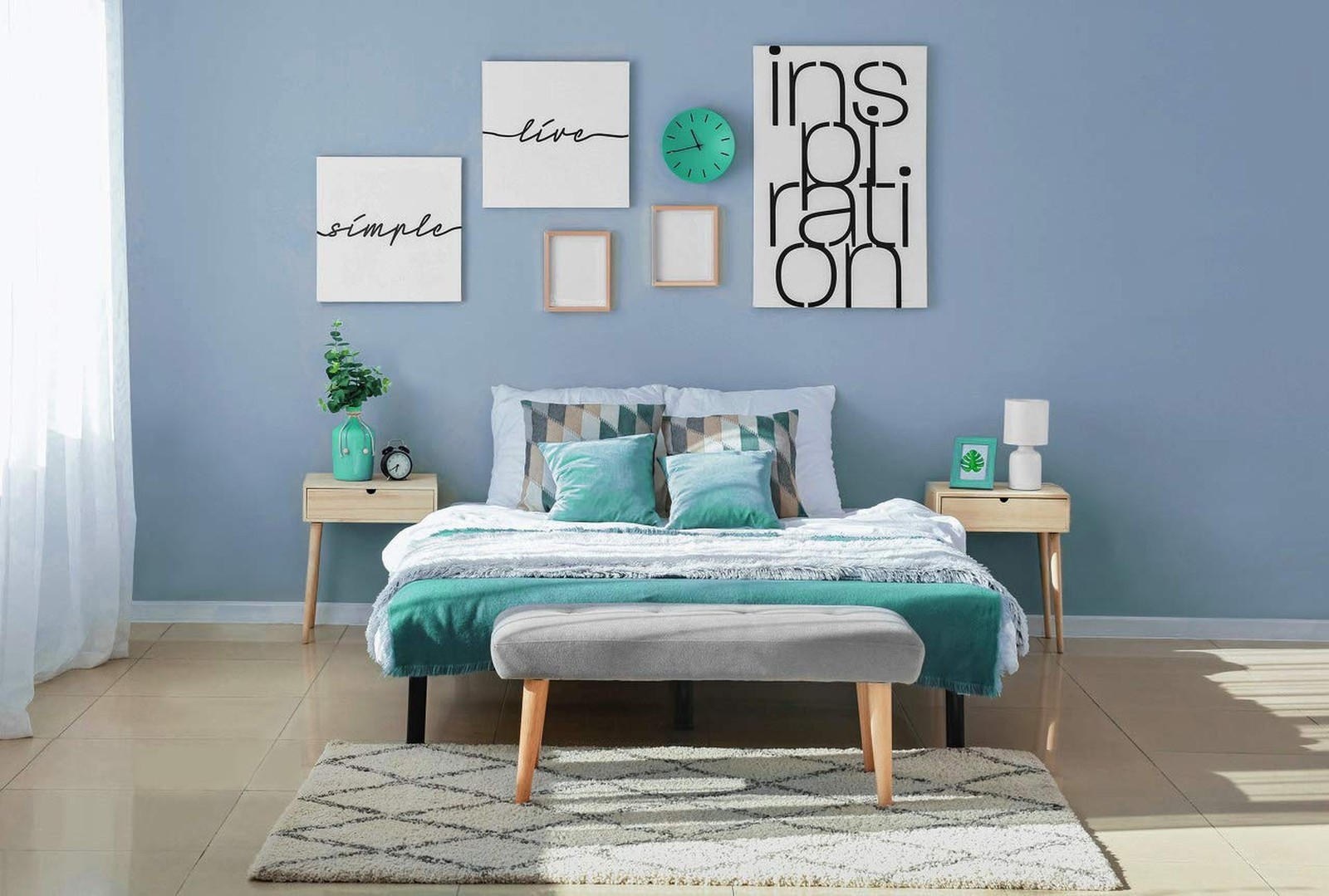 Safiyya 393"x17.7" Blue Wallpaper Grey Blue Peel and Stick Wallpaper Contact …