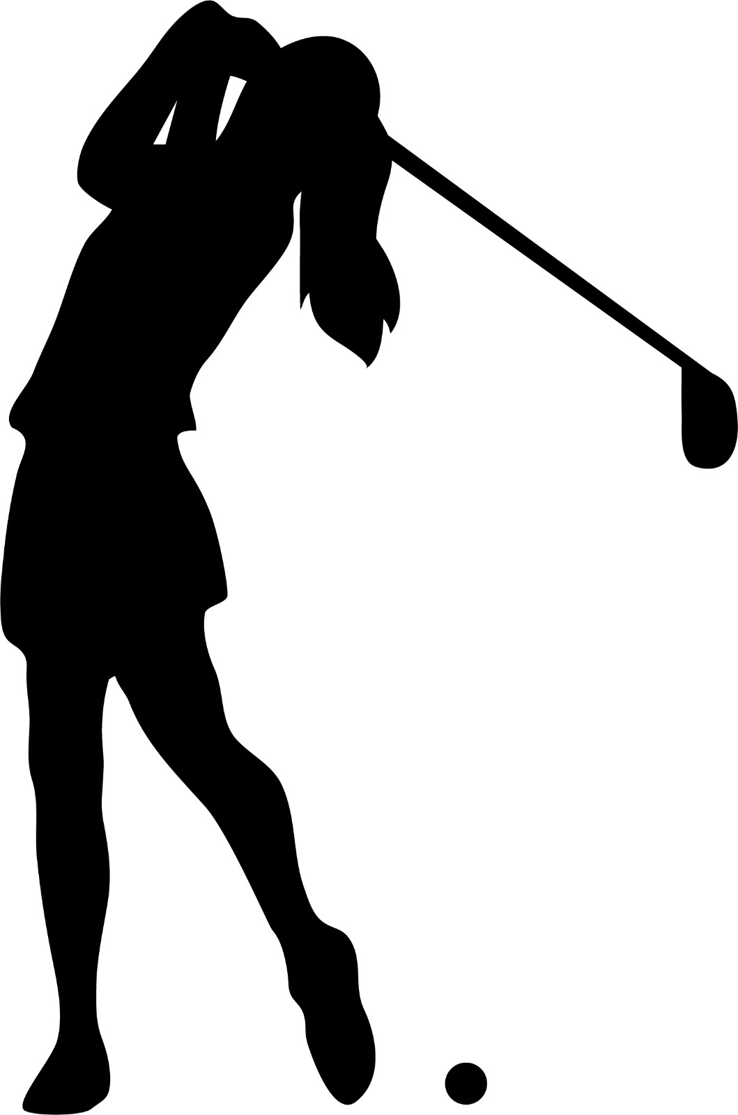 Lady Golfer Vinyl Decal Woman Golf Player Car Window Laptop Sticker