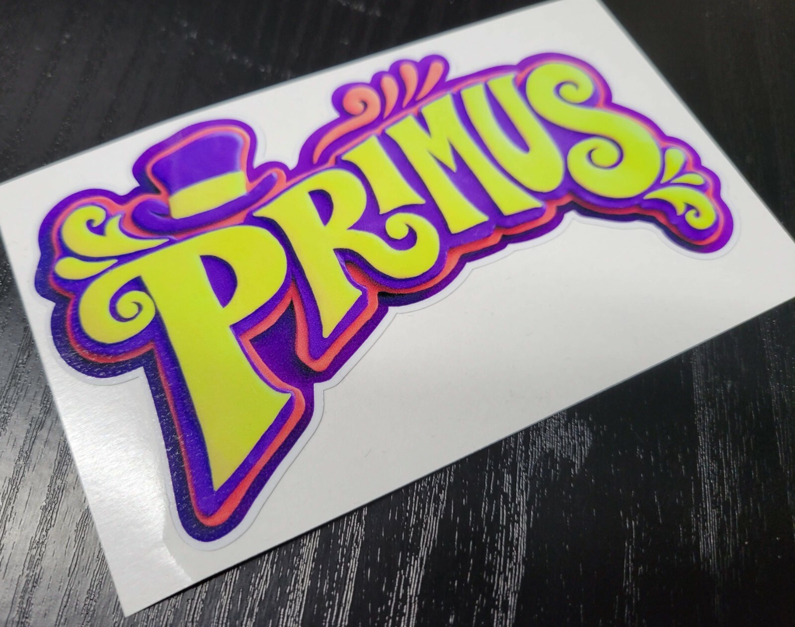 Primus Purple/Yellow/Red Glossy Vinyl Decal / Sticker 5.0 x 2.8in | Exp Rock