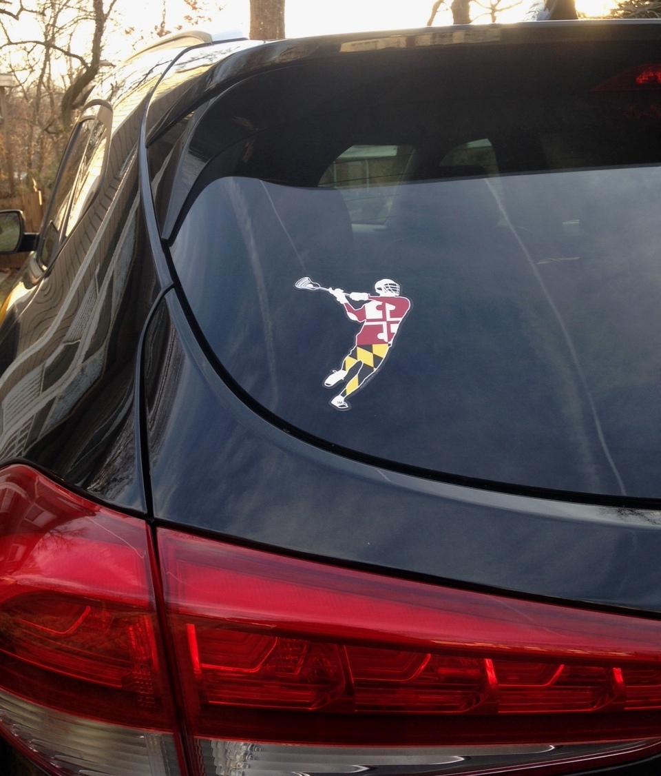 Maryland Lacrosse Decal Sticker Car Boy's Men's Girl's Women's LAX MD Flag NCAA