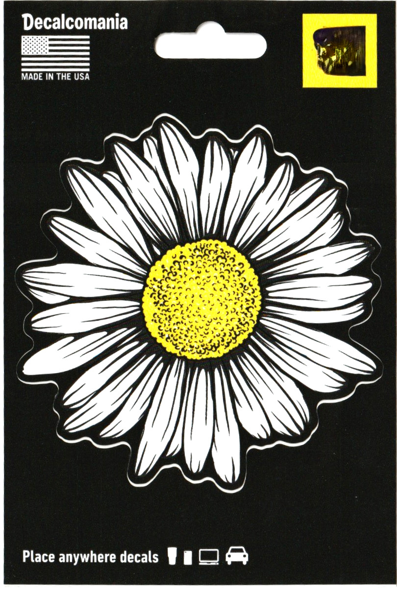 Daisy Flower Decal by Decalcomania USA NEW 3.5" X 3.5" P1D