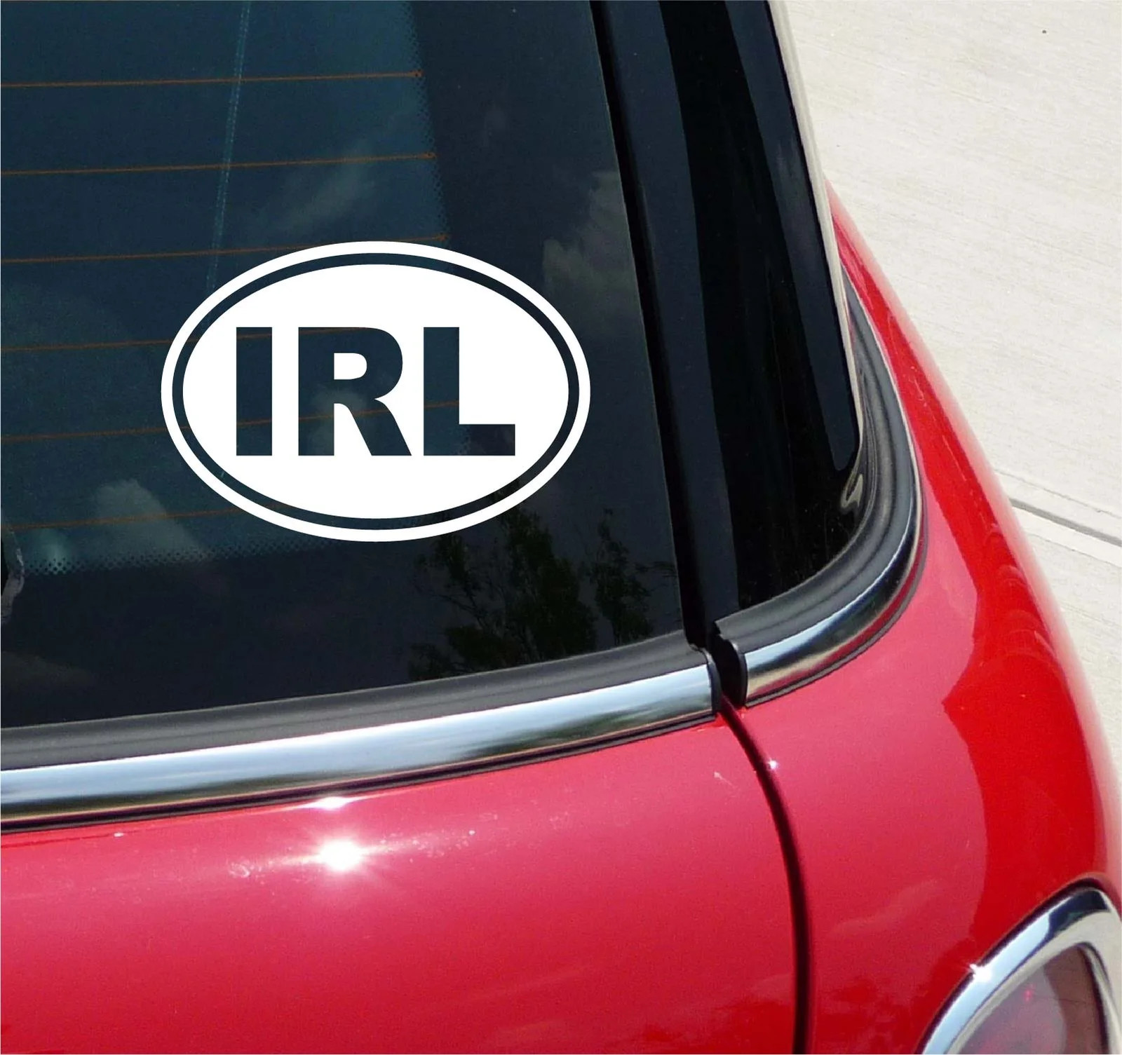 Euro IRL Ireland Country Code Decal Sticker Car Wall Oval NOT Two Colors