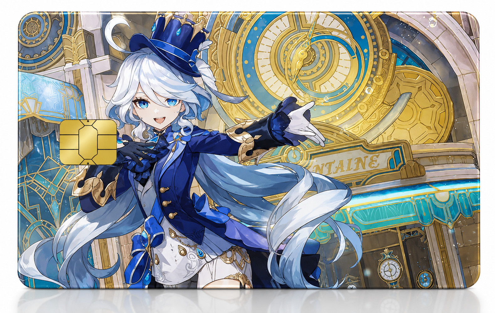 Welcoming You to Fontaine Genshin Impact Furina Debit Card Credit Card Skin