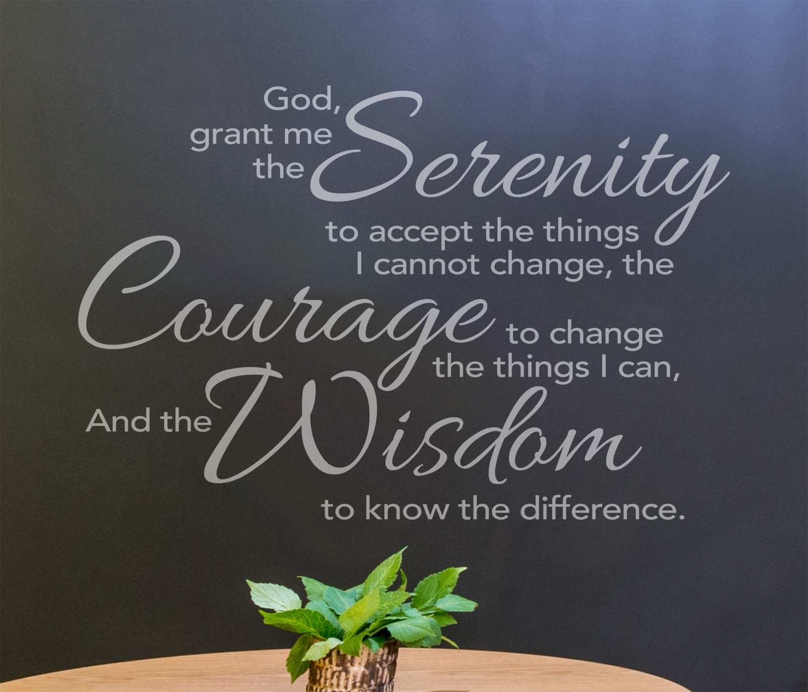 Serenity Prayer Wall Decal Sticker. Bible Verse Dining Room Wall Quote. #6789