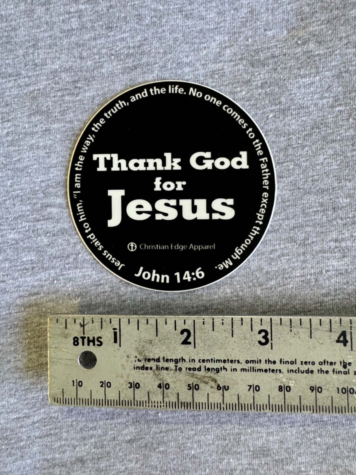 3” Thank God for Jesus Christian Vinyl Stickers Jesus Christ Bible Apparel NOTW