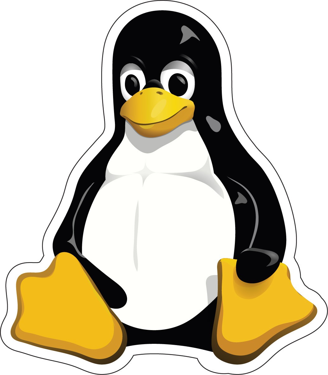 TUX – Linux Penguin Mascot – Quantity of TWO – Full Color Decal / Sticker!