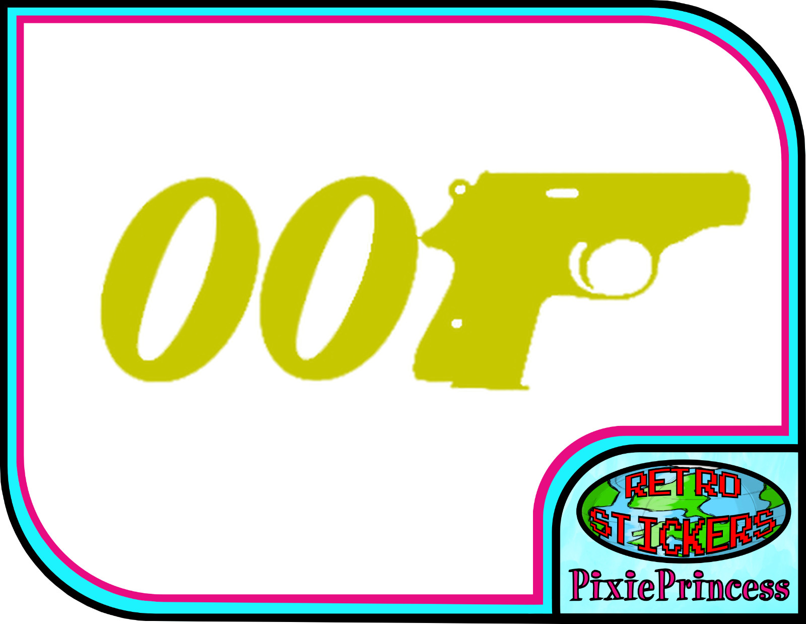 007 James Bond C Vinyl Sticker Laptop Car Van Truck Wall Art Poster Window Movie